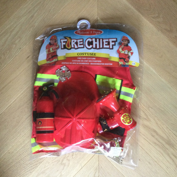 Melissa & Doug Fire Chief Role Play Costume Set Size 3-6 - Picture 3 of 4